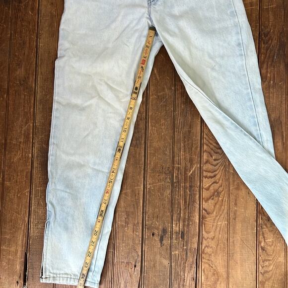 Women’s vintage 1980s Express jeans high rise zip cuff size 5 light wash - Picture 3 of 10